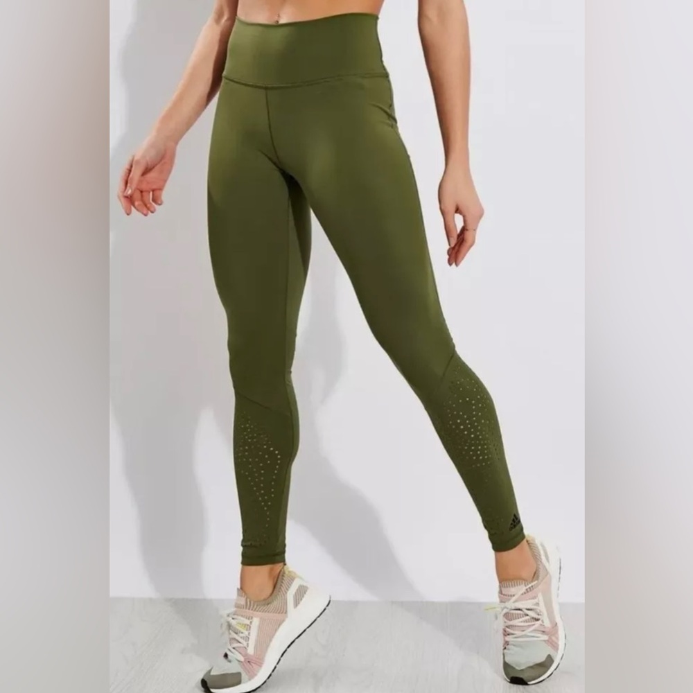 Adidas Believe This 2.0 Perfect Tights GL7163 Pine‎ WOMENS SIZE XS